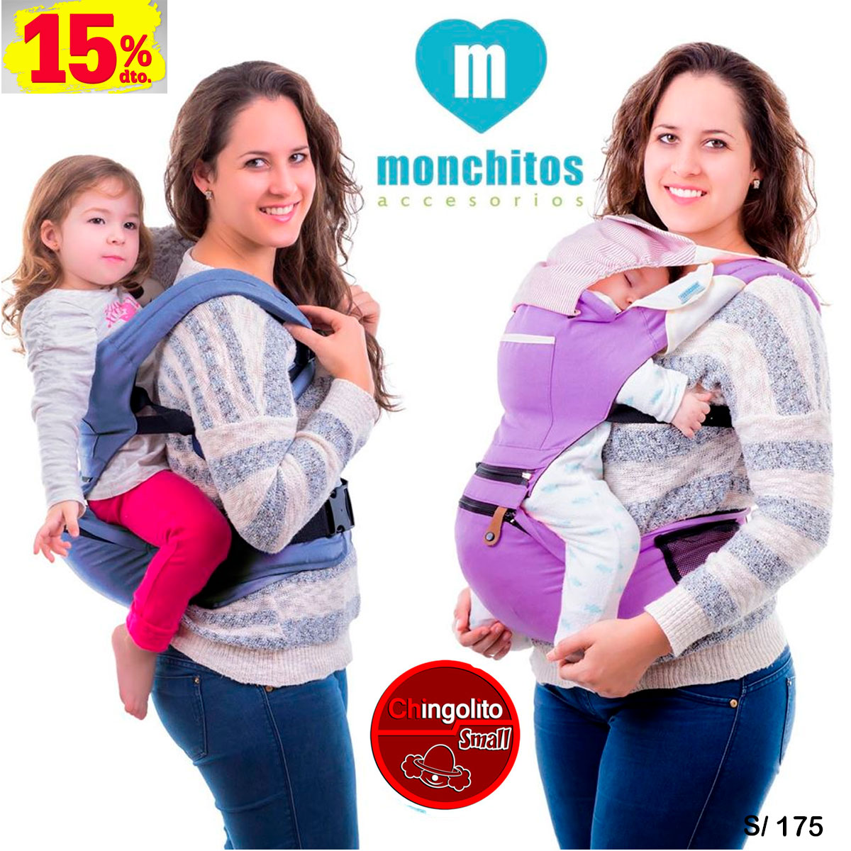 Baby Hip Carrier Monchitos
